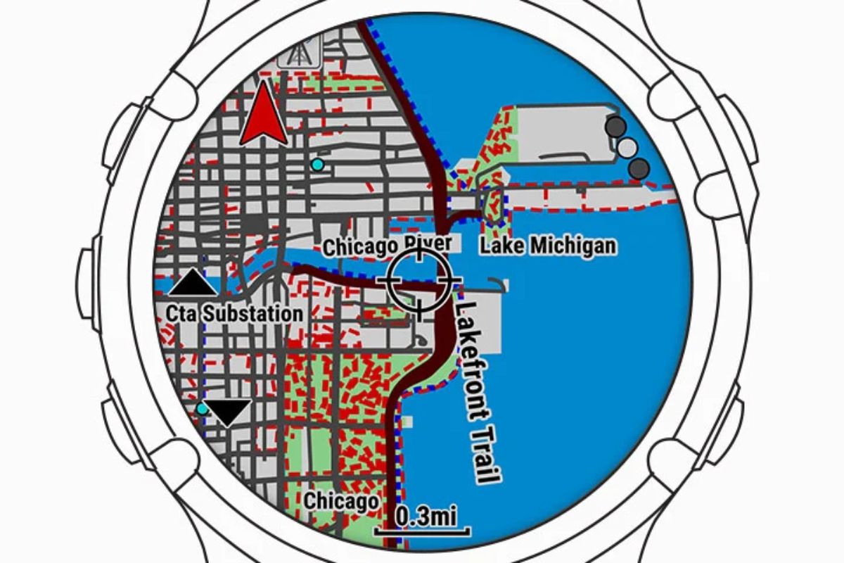 montre garmin cartographie
