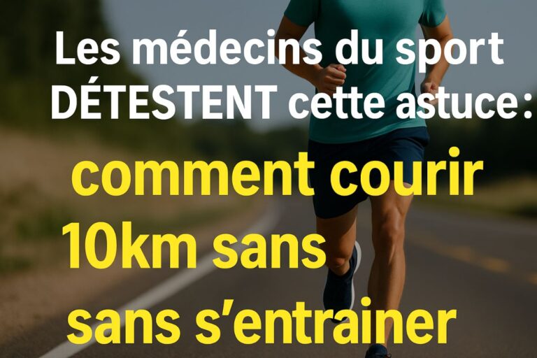 Les médecins du sport DÉTESTENT cette astuce : comment courir 10km sans s’entraîner