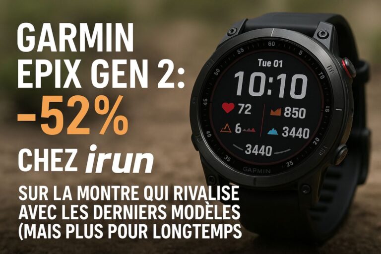 Garmin Epix Gen 2 : -52% chez Irun sur la montre qui rivalise avec les derniers modèles (mais plus pour longtemps) 
