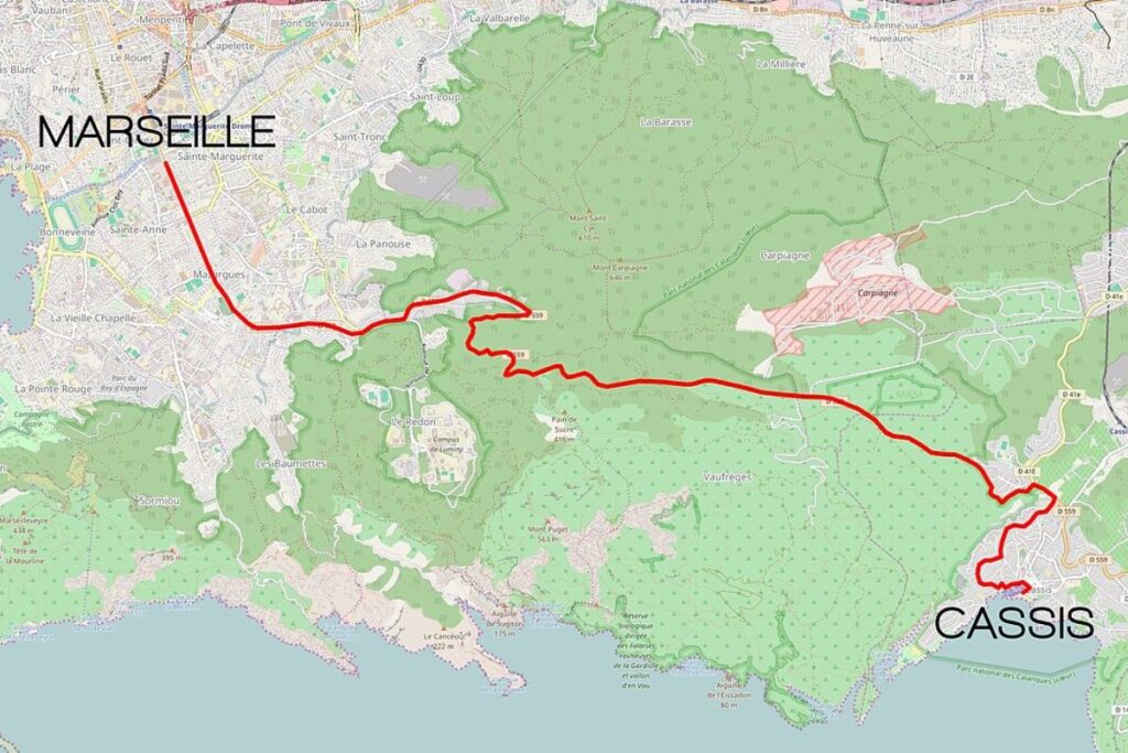 parcours marseille cassis